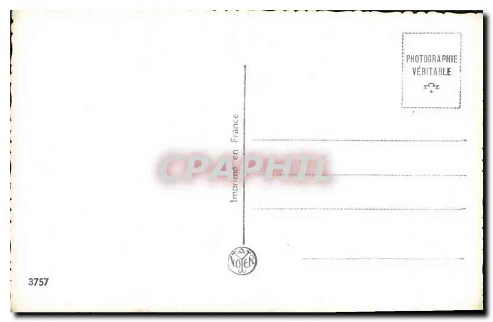 Mulher jovem sorridente — vestido de alças e flores — editor VOIER, n° 3757 - Verso