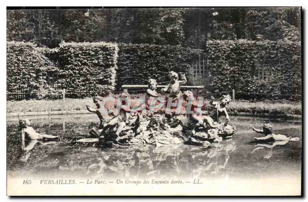 Versailles — Der Park — Eine Gruppe golder Kinder — LL. - Vorderseite