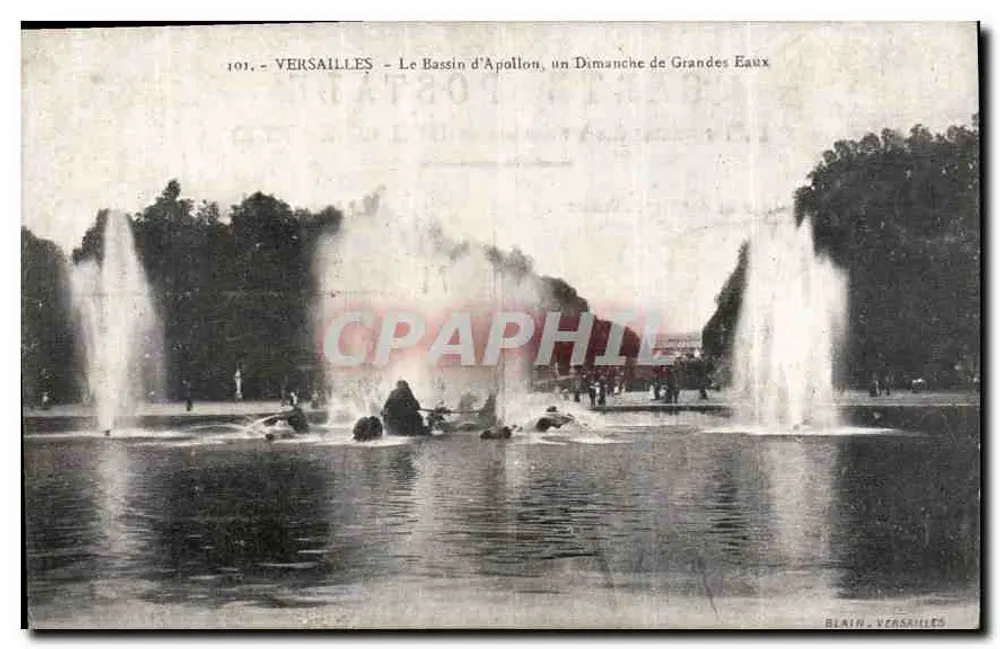 Versailles - Le Bassin d'Apollon, un Dimanche de Grandes Eaux — Blain, Versailles, n°101 - Recto