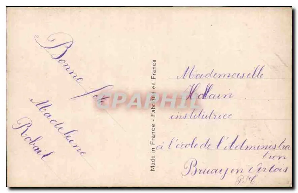 Mulher em pele — retrato — Blenet, Paris, n° 482 - Verso
