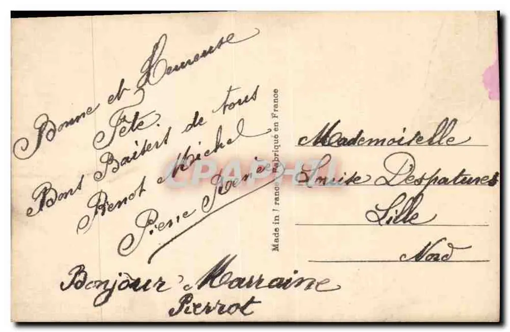 Menina segurando um cesto de flores — editor Louis, n° 1374 - Verso