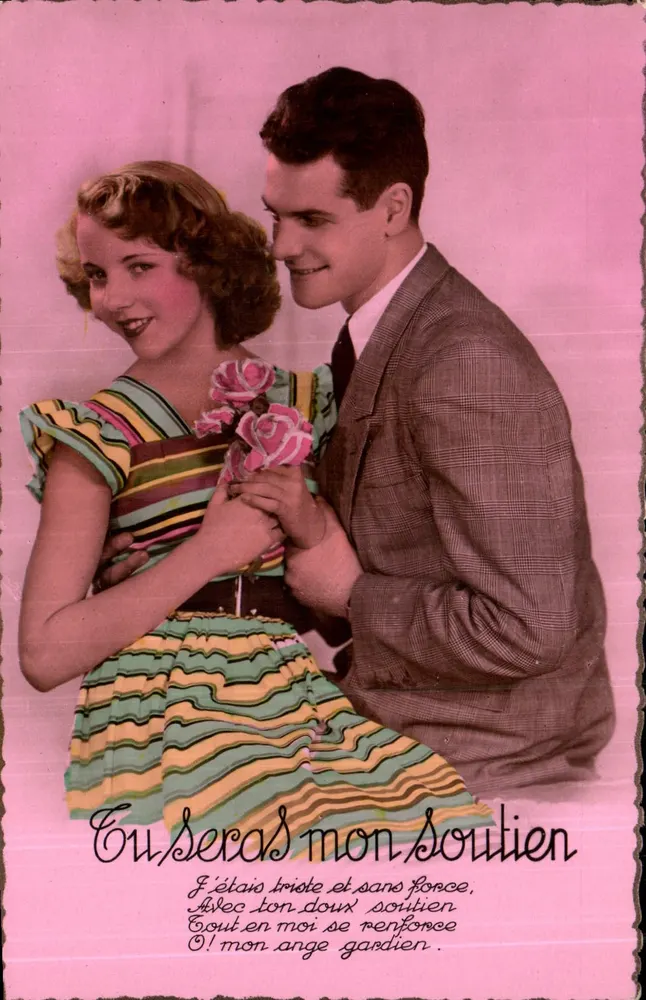 Couple amoureux — texte amoureux — Noïer, n°3212 - Recto
