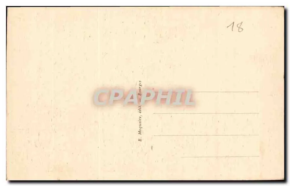 Bourges — Fachada da Catedral — E.M. n°200 - Verso