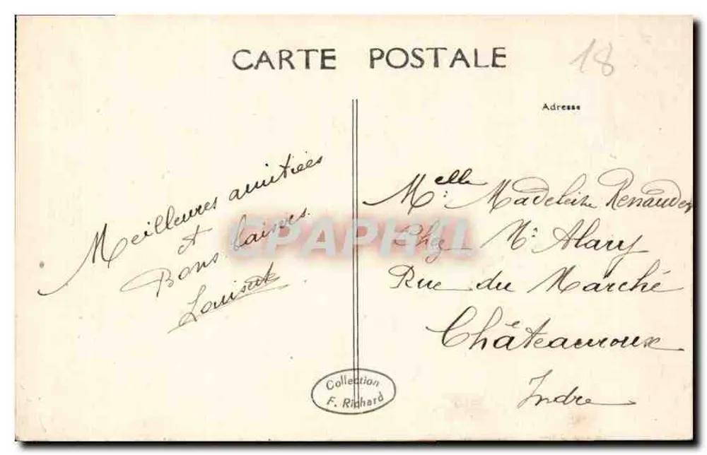 Bourges — La Cathédrale, vue prise du Jardin — Éditeur EM, n° 203 - Verso