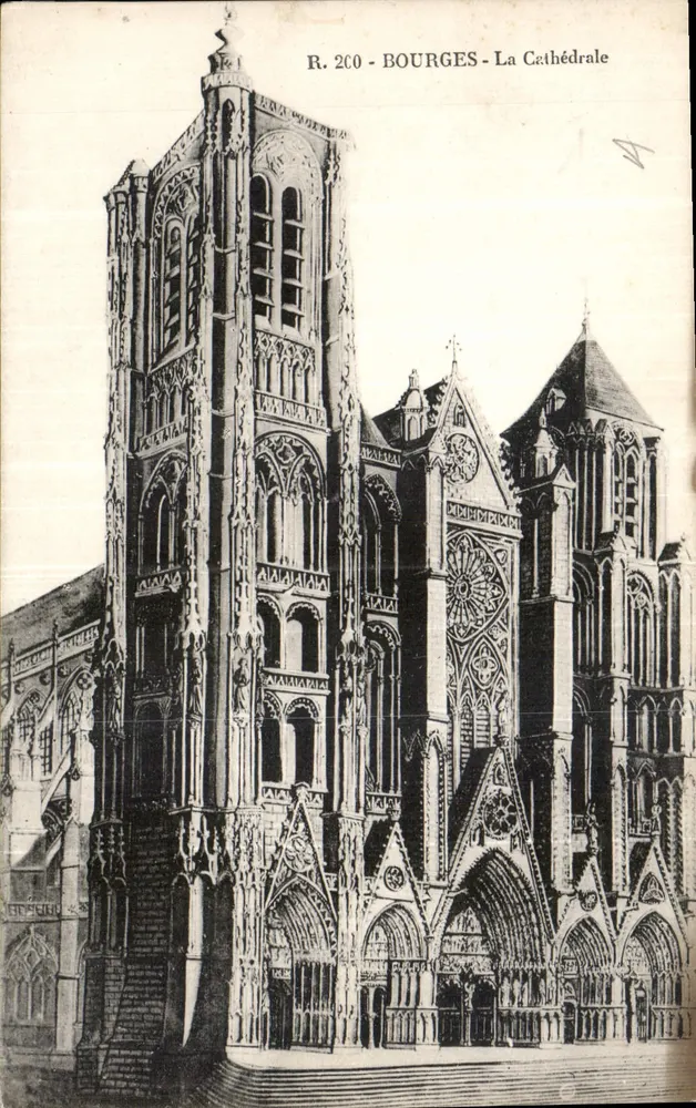 Bourges - A Catedral — R. 200 — Editor não identificado - Frente