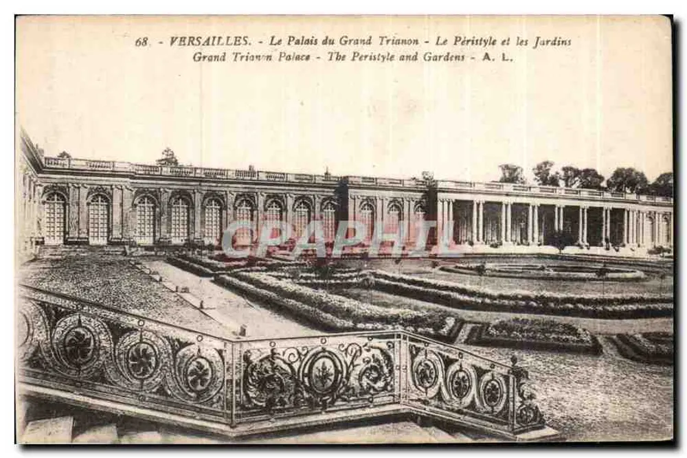 Versailles - Schloss des Großen Trianon - Der Peristyl und die Gärten - A. L. - Vorderseite