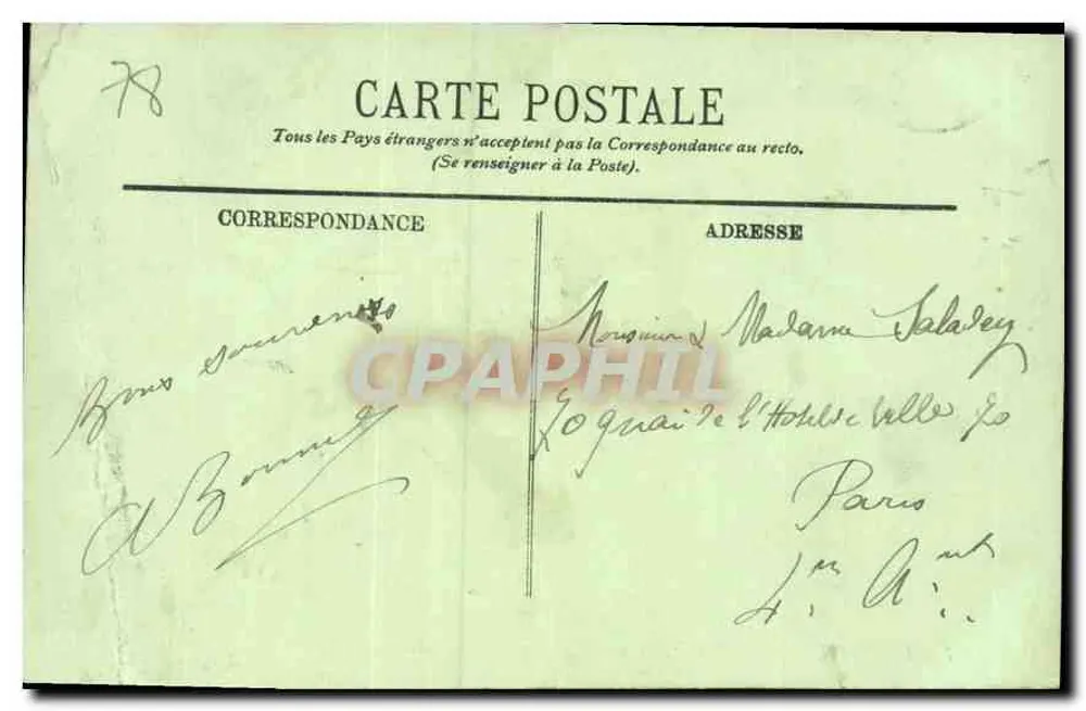 Versailles — O Petit Trianon — O Parque — As Rochas — LL. — N° 257 - Verso