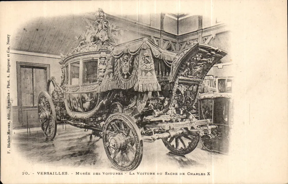 Versailles - Museum der Autos - Das Auto der Krönung von Karl X — F. Bihler-Moreau, Verlag Nancy - Vorderseite