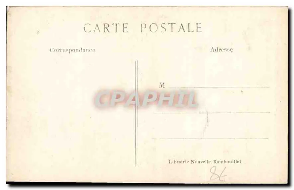 Castelo de Rambouillet — Uma carpintaria — Librairie Nouvelle, Rambouillet - Verso