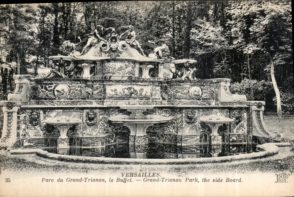 Versailles — Parque do Grand-Trianon, o Buffet — editor JND hot. n°35 - Frente