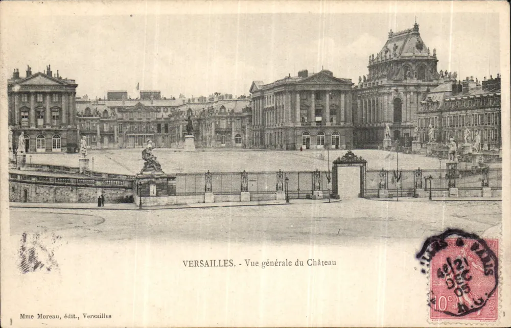 Versailles - Vista geral do Castelo — Mme Moreau, editora, Versailles - Frente