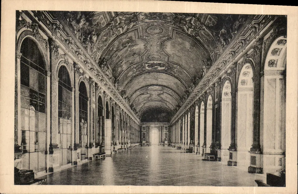 Galerie des Glaces — Palais de Versailles — Édition des Monuments Historiques, n°49 - Recto