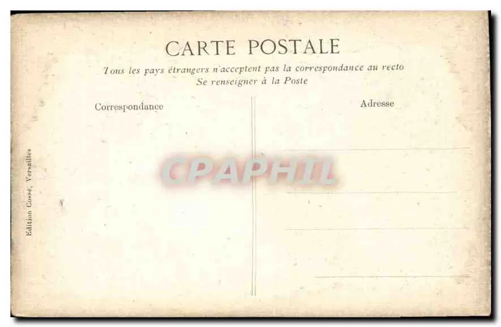 Versailles — Chambre de Louis XIV — Édition Cossé - Verso
