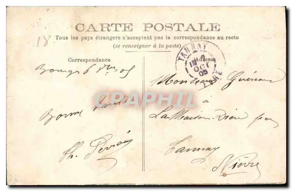 Bourges — La Cathédrale, vue à vol d’oiseau — Nouvelles Gérard, n°116 - Verso