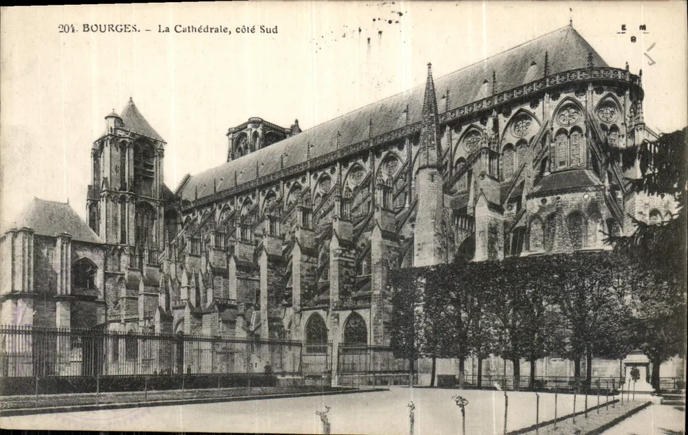 Bourges — A Catedral, lado Sul — Editor E.M. n°204 - Frente