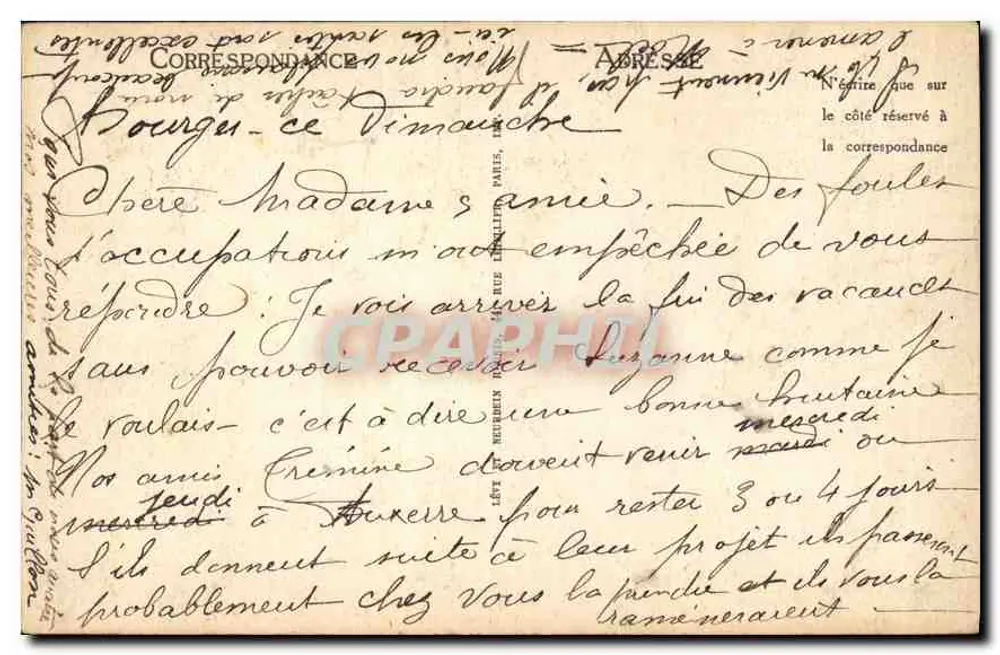 Bourges - A Catedral - A Grande Nave - LL - Verso