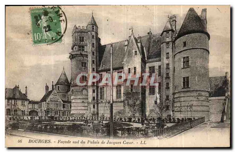 Bourges - South Facade of the Palace of Jacques Cœur - LL - Front