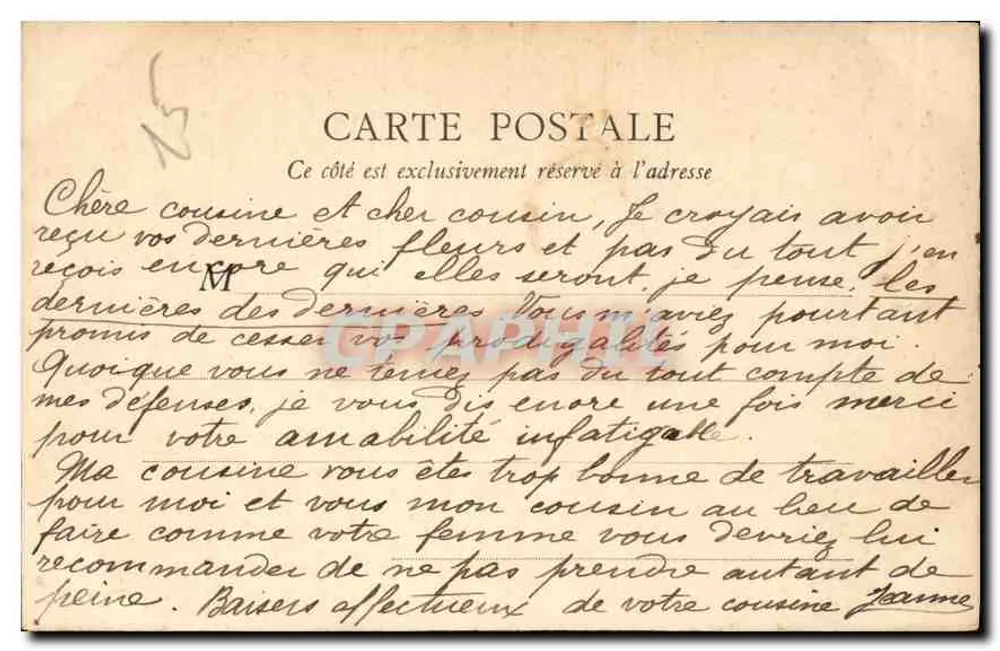 Palácio do Arcebispo — Bourges — B.F., Paris - Verso