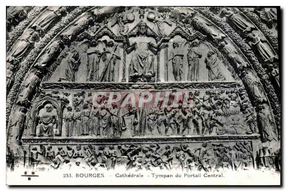 Bourges — Catedral — Tympan do Portal Central — n°233 - Frente