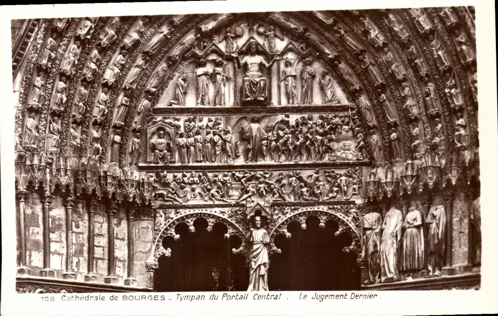Kathedrale von BOURGES — Tympan des Hauptportals — Das letzte Gericht — Edition der historischen Denkmäler - Vorderseite