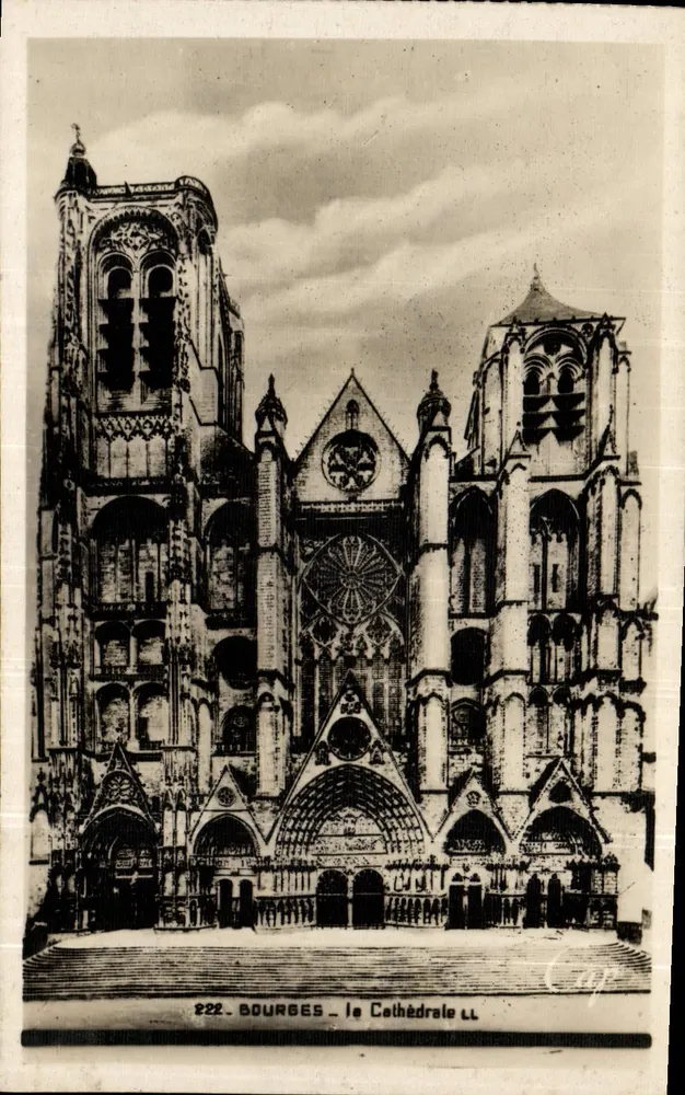 Bourges — a Catedral LL — editor C.A.P. n°222 - Frente