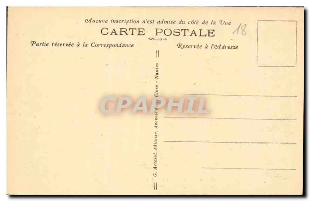 Bourges — A Catedral. Nef lateral — G. Artaud, editor, Nantes - Verso