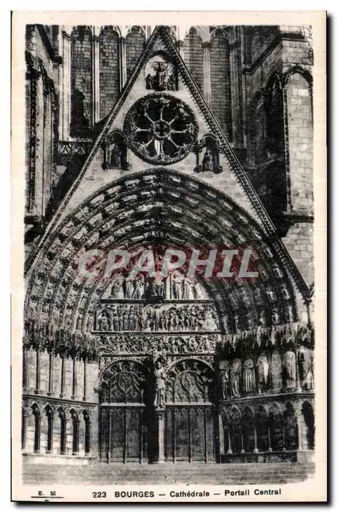 Bourges — Catedral — Portal Central — E.M. n°223 - Frente