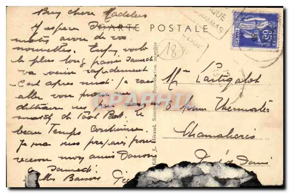 Hôtel de l'Espérance — Wydawca: J. Béraud, Sancerre — Nr serii: 18 - Rewers