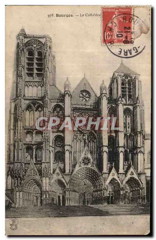 Bourges — A Catedral — editor N. L. Thomas, n° 978 - Frente