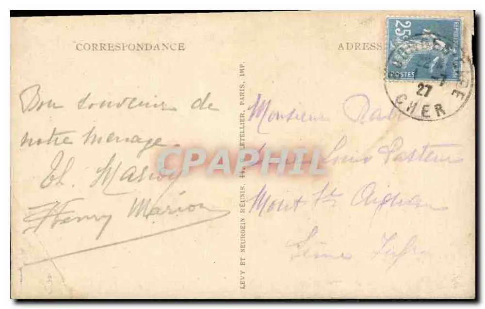 Bourges — O Palácio Jacques-Cœur — editor J. Poulchier, n° 46 - Verso