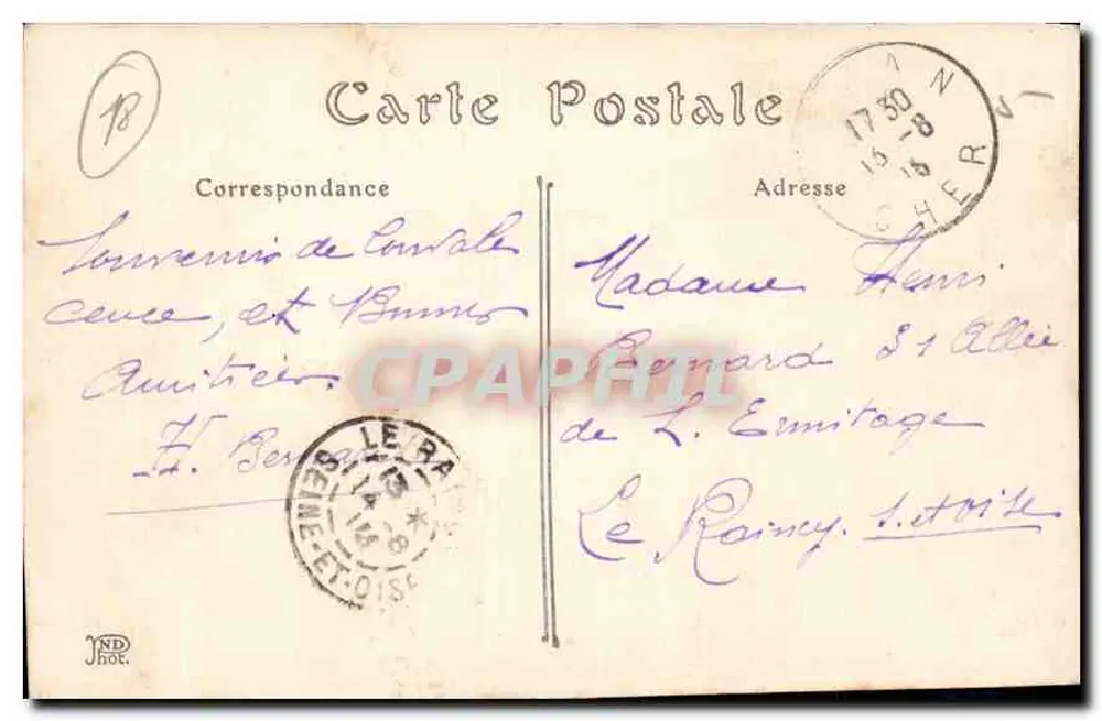 Bourges — Velha casa da Rainha Branca — ND. Fot. - Verso