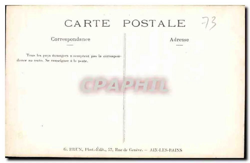Yolande Louise de Savoie — Gestorben mit 13 Jahren — G. Brun, Aix-les-Bains - Rückseite