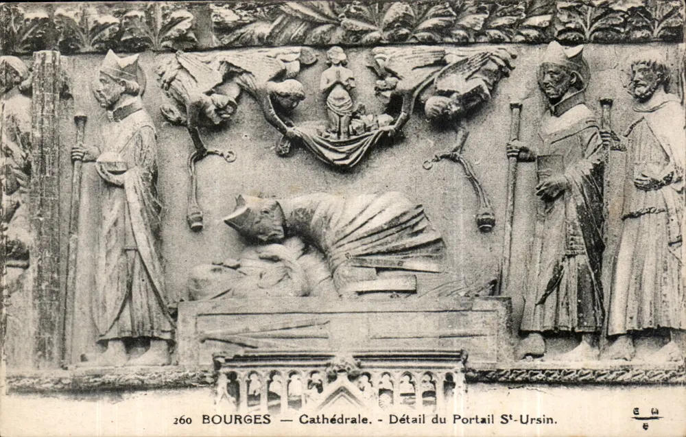 Bourges — Cathédrale — Détail du Portail St-Ursin - Recto