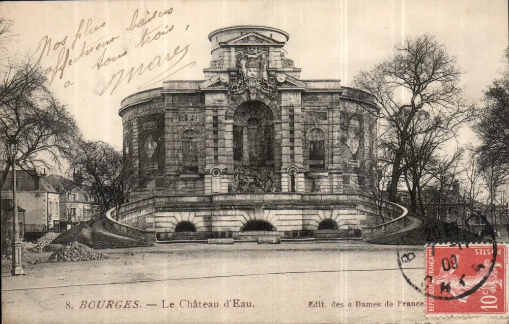 Bourges — O Castelo da Água — Edit. das Damas da França - Frente