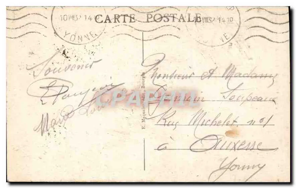 Bourges - Fachada da Catedral — editor desconhecido, n° 201 - Verso