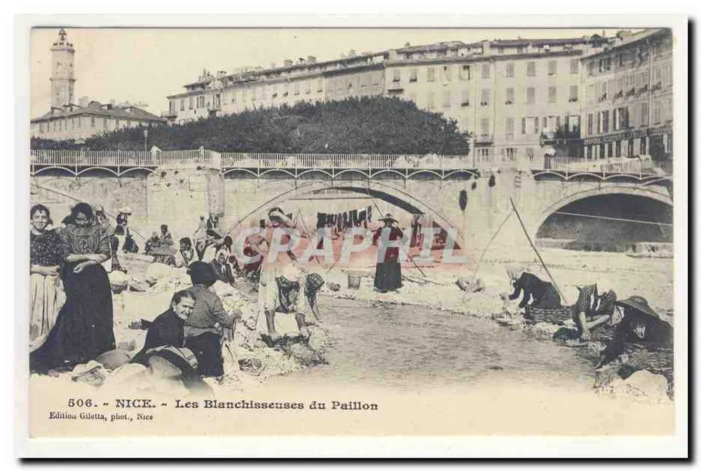 Nizza - Le Lavandaie del Paillon — Edizione Gilletta, fot., Nizza - Recto