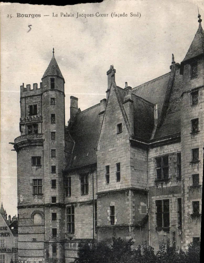 Bourges — O Palácio Jacques-Cœur (fachada Sul) — Editor Chequerier, n°25 - Frente