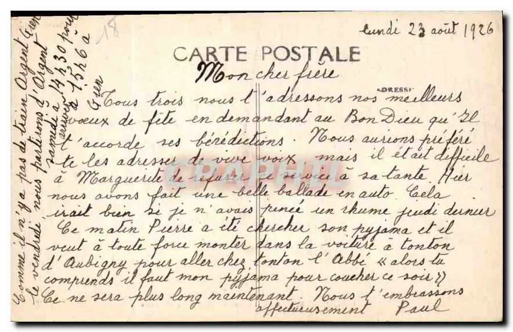 Bourges — De Kathedraal — De Vijf Portalen — Uitgever EM, n° 220 - Achterkant