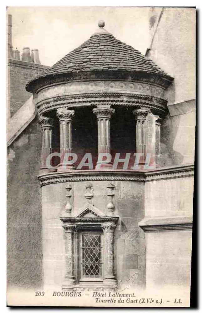 Bourges — Hôtel Lallemant — Tourrette du Guet (XVIe s.) — LL - Recto