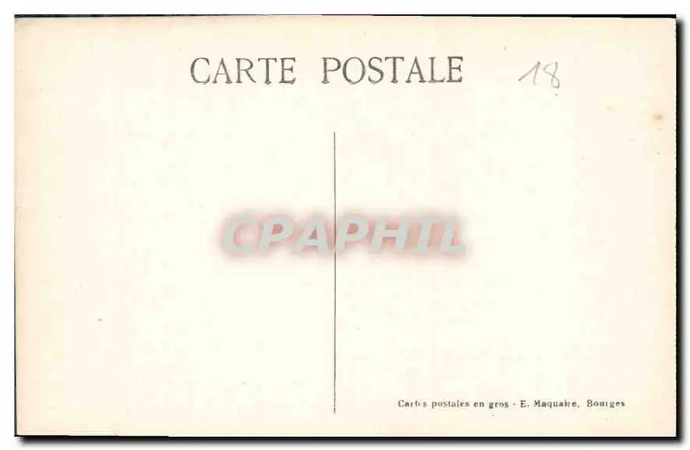 Bourges — Intérieur de la Cathédrale — La Grande Nef — E. Maquaire, n°281 - Verso