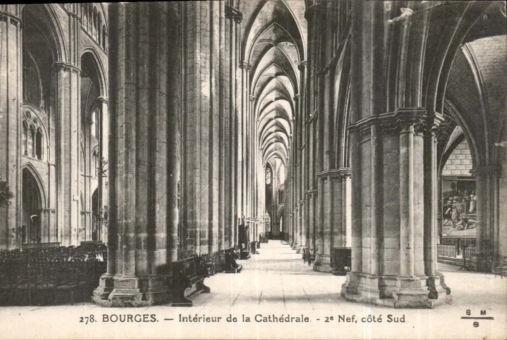 Bourges — Interior da Catedral — 2a Nef, lado Sul - Frente