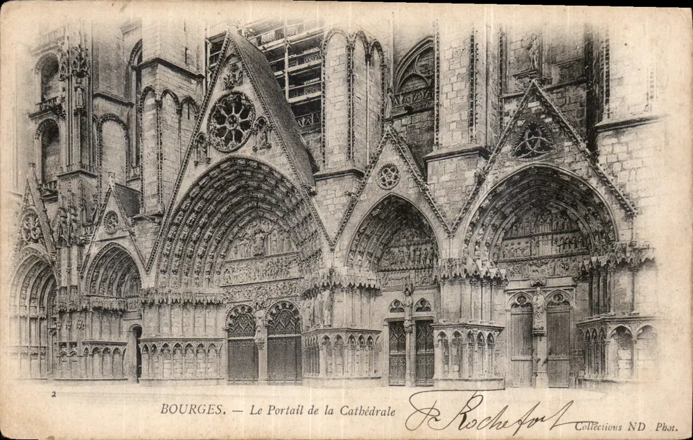 Bourges — O Portal da Catedral — Collections ND Phot. - Frente