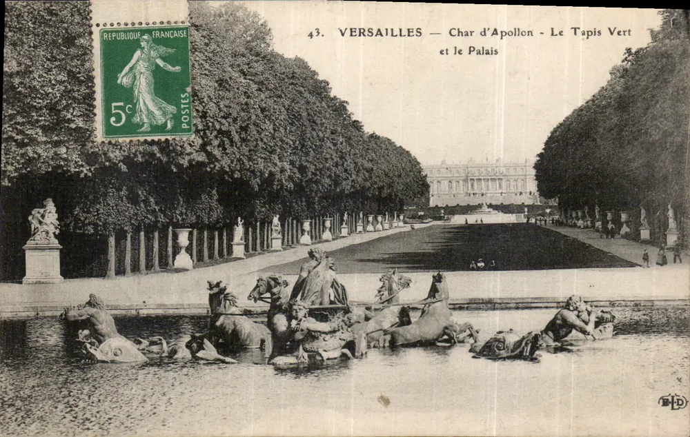 Versailles — Char d'Apollon - Le Tapis Vert et le Palais - Recto