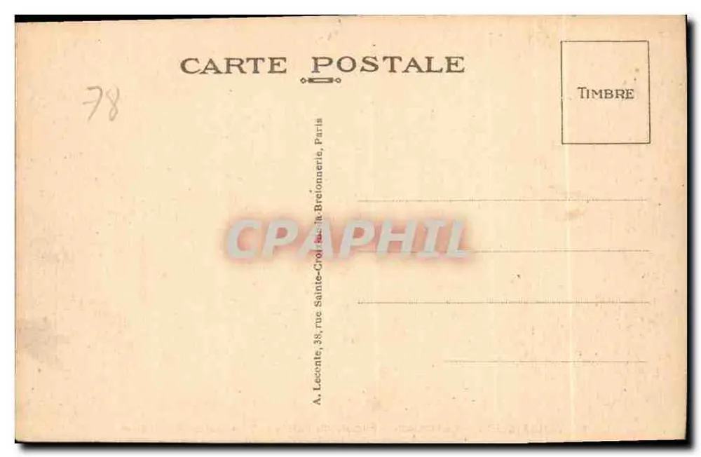 Versailles — O Castelo — Fachada do Palácio — The Castle — Vista frontal — A. Leconte, 38 rue Sainte-Croix-aux-Brétonnerie, Paris - Verso