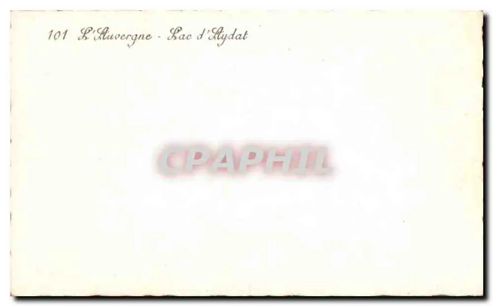 L'Auvergne - Lago de Aydat — n°101 - Verso