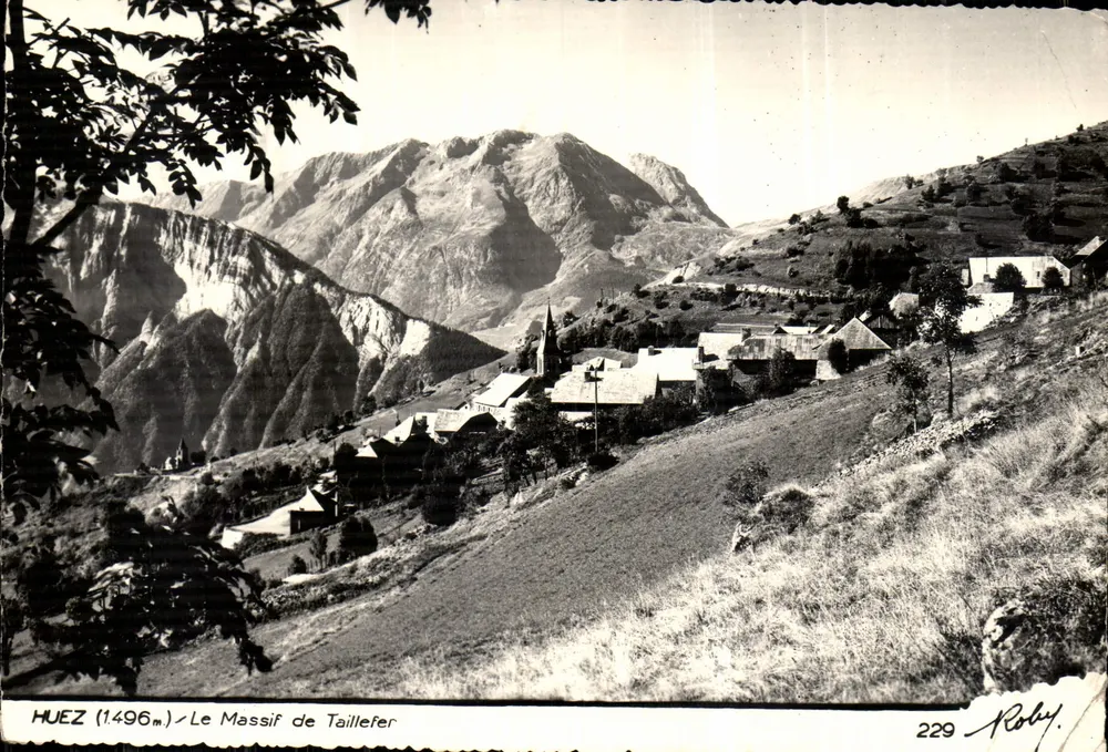 Huez (1496m) — O Massif de Taillefer — Roby, n°229 - Frente