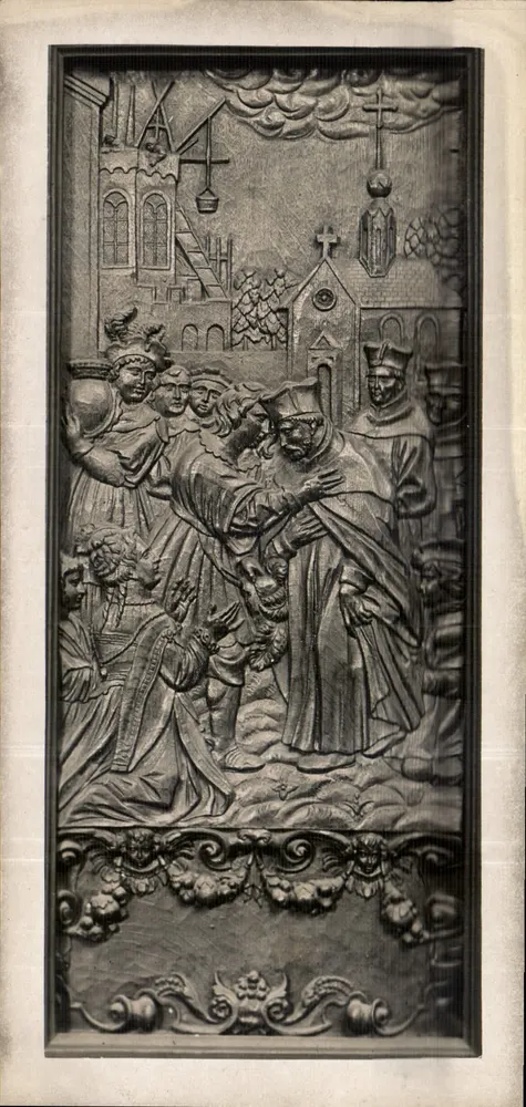 Relief escultórico — cena religiosa — editor desconhecido, número de série não visível - Frente