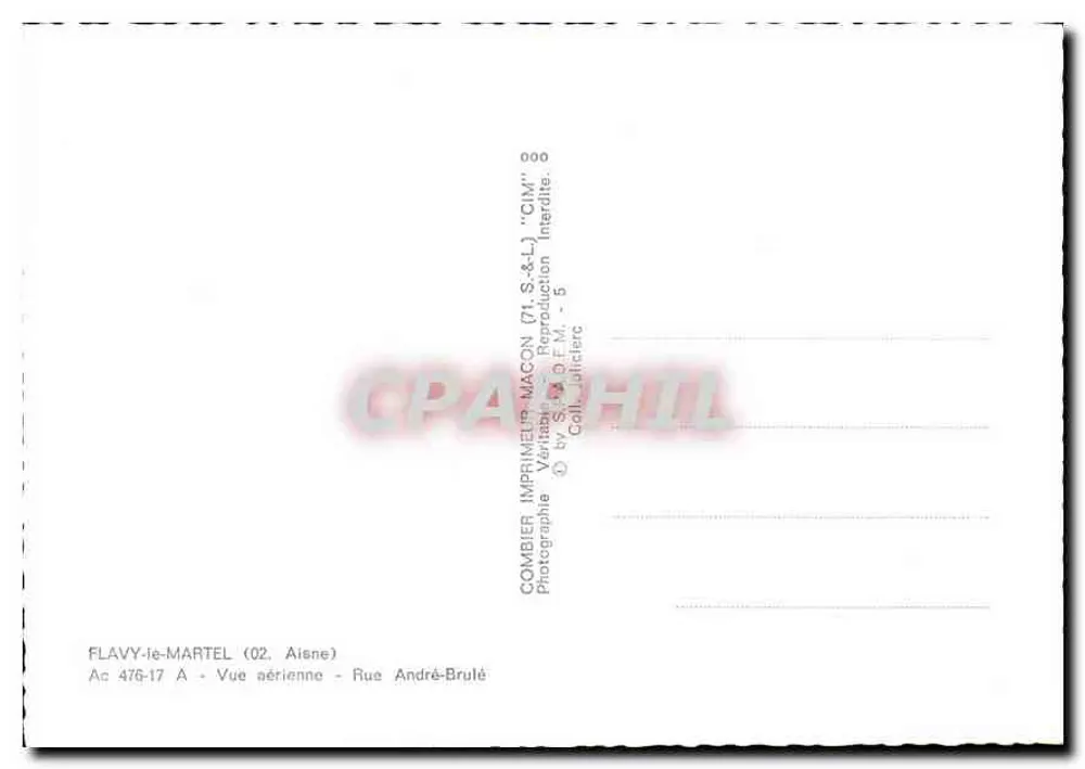 Flavy-le-Maretel — Vista aérea — Impressora Magon (71, S.&L.) - Verso