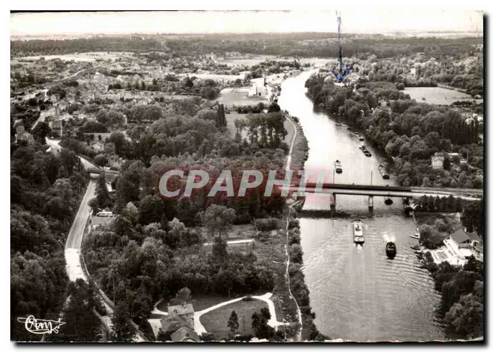 L'Île de l'Îse vista da aereo — Meriel (Seine-et-Oise) — Cheïté Bulland - Recto