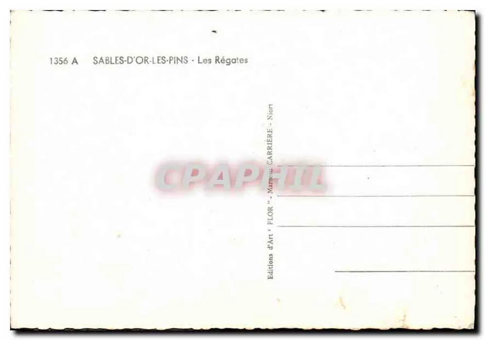 Sables-d'Olr-Pins — De Regatten — Edities d'Art Flor - Achterkant